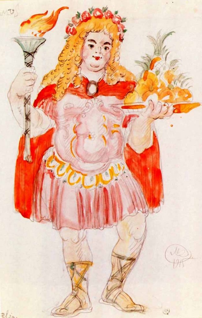 Сочинение по картине: Добужинский - "Эскиз костюма Комуса к комедии Брюйе и Палапра Адвокат Патлен"